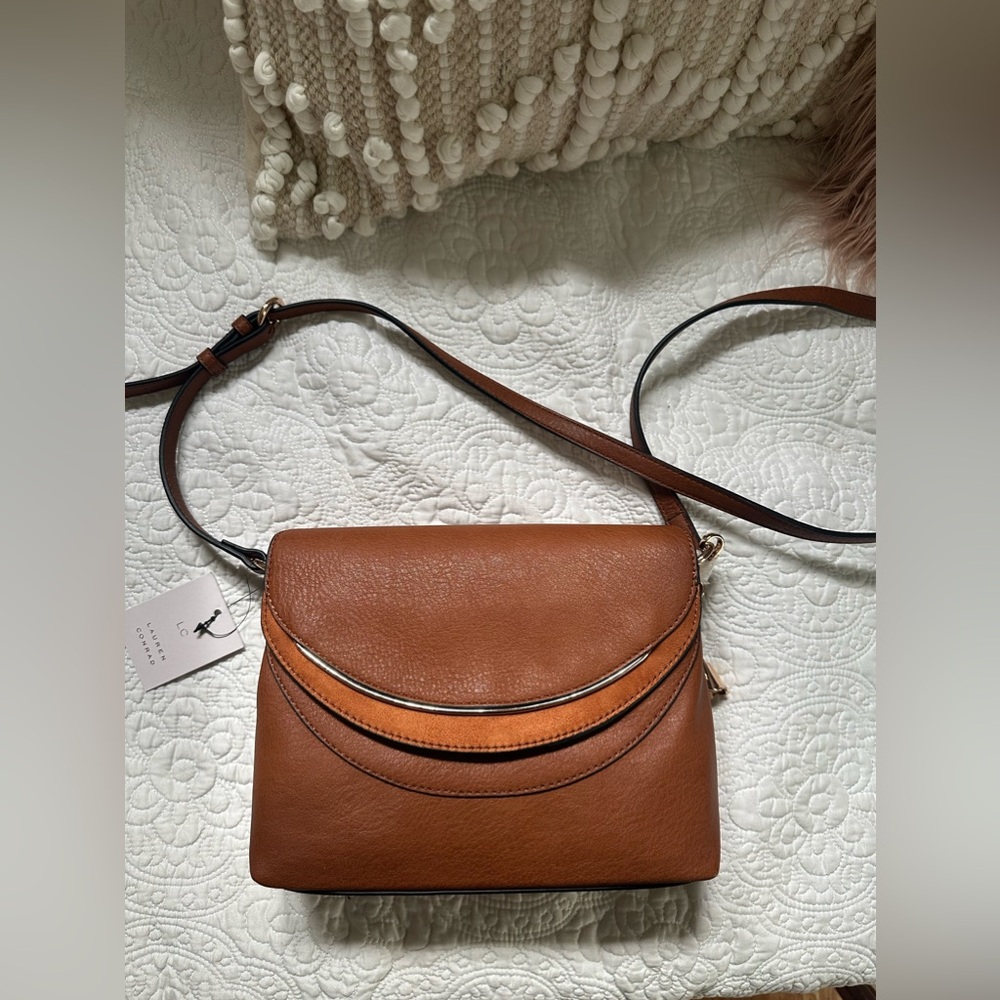Lauren Conrad NWT Crossbody Blair Purse in Saddle 🤎